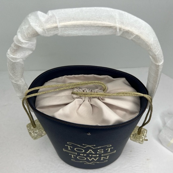 Kate Spade Toast of the Town Ice Champagne Bucket Rare Bag - Picture 11 of 16